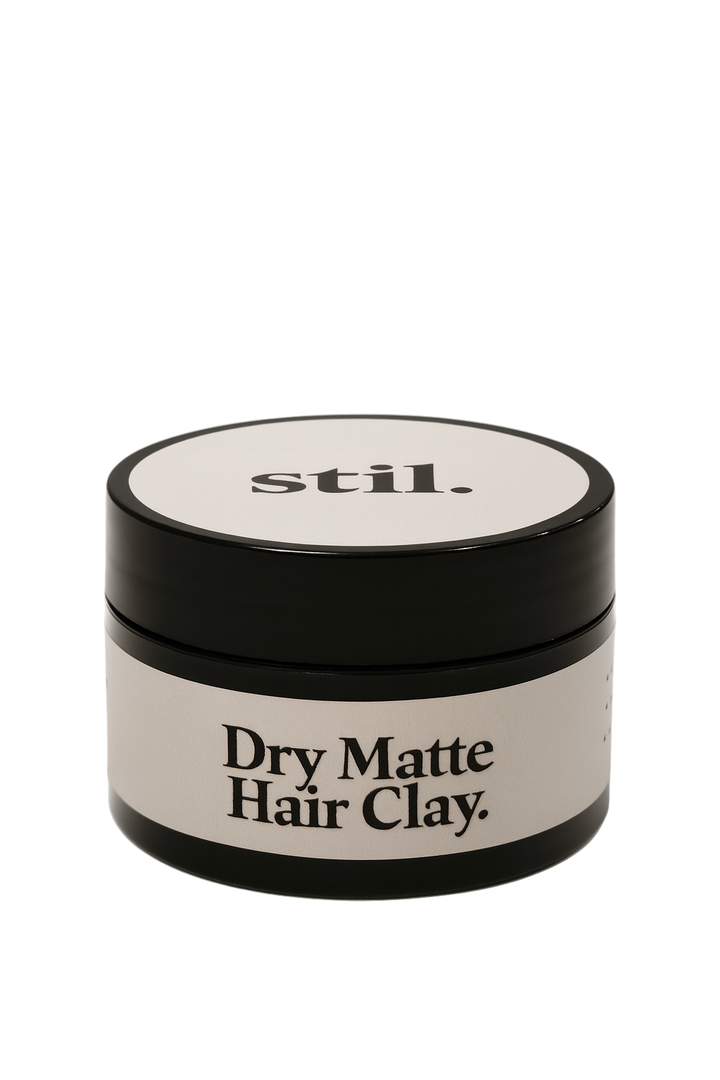 Jar of stil. Dry Matte Hair Clay on a white background